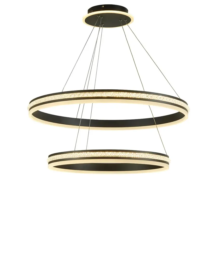 Aurora Black LED Dining Chandelier