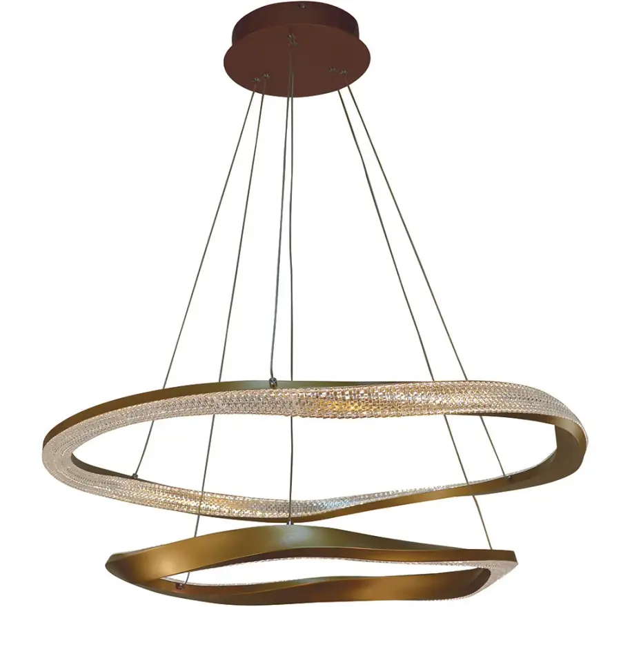 Oakley Brushed Gold Dining Chandelier