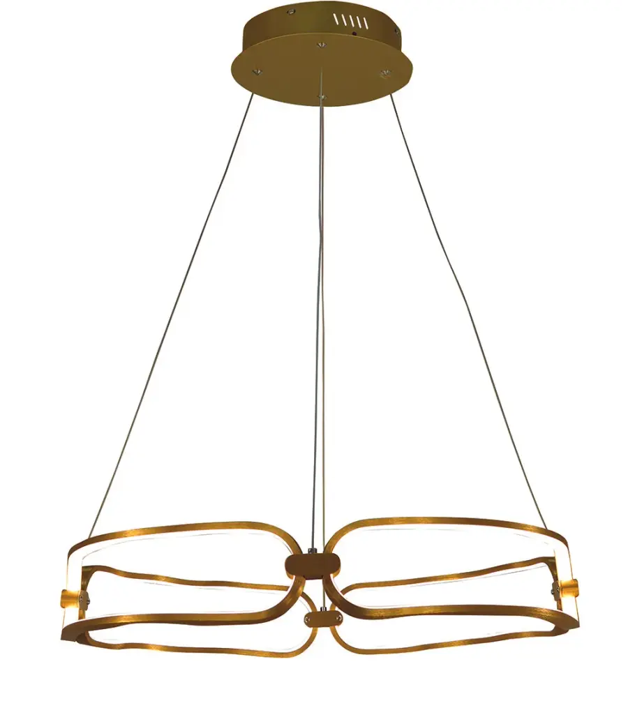 Luka Brushed Gold Dining Chandelier