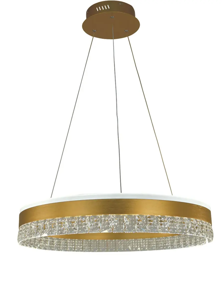 Hazel Brushed Gold Dining Chandelier