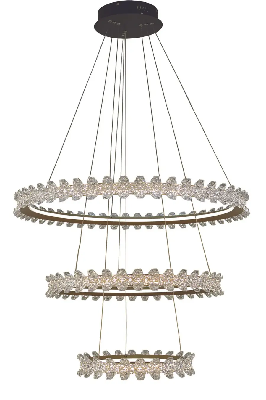 Mia Foyer Chandelier in Brushed Gold