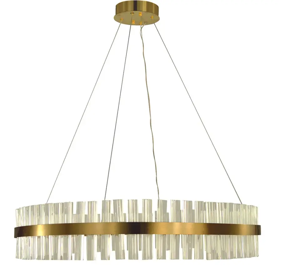 Emilia Brushed Gold Dining Chandelier