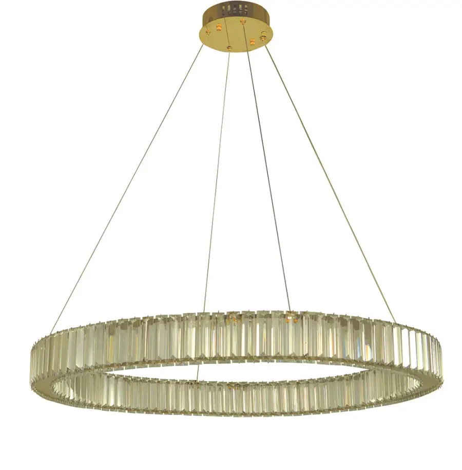 Maya Polished Gold Crystal Dining Chandelier