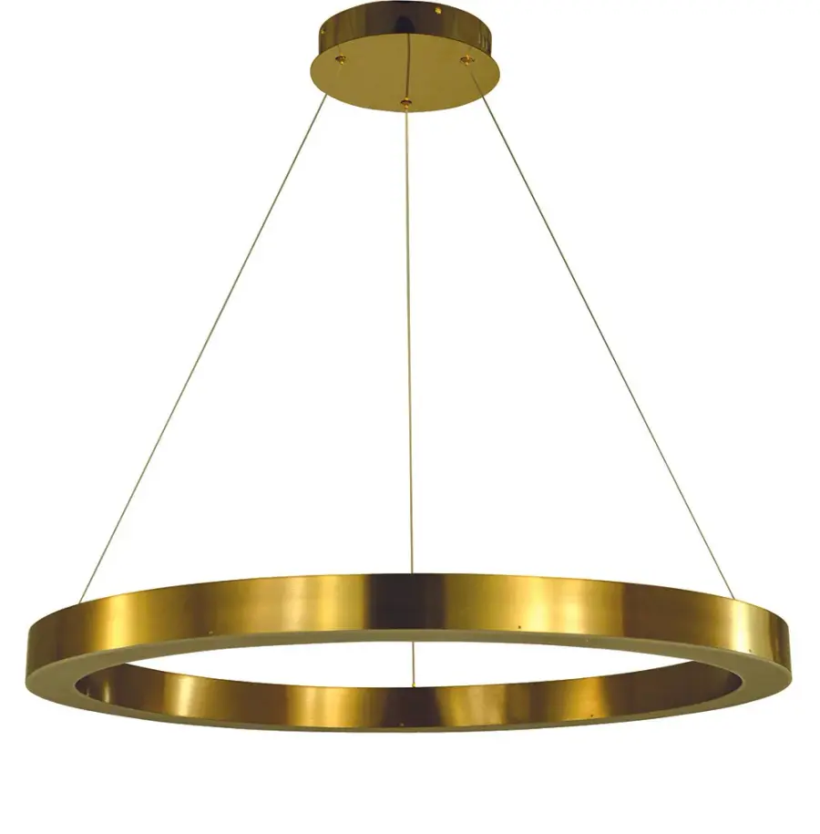 Luna Brushed Gold LED Dining Chandelier