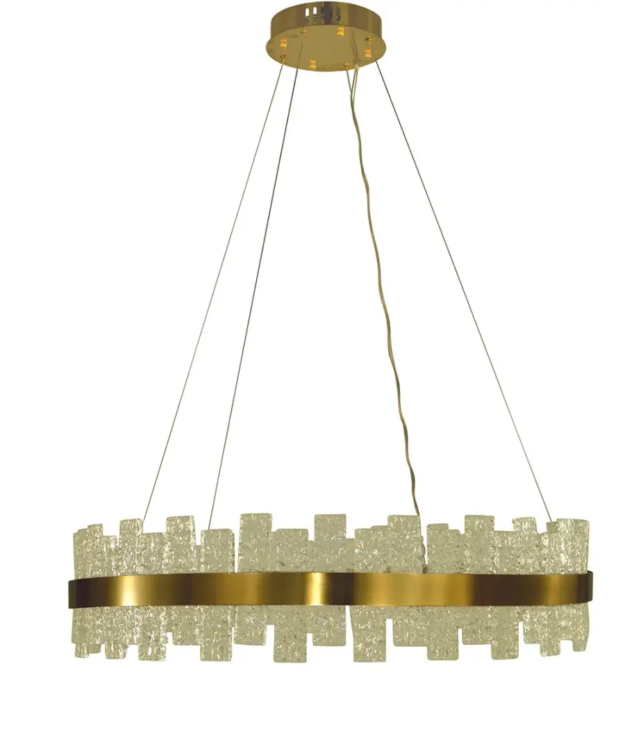 Lucas Brushed Gold Dining Chandelier