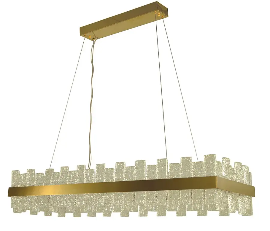 Lucas Brushed Gold Dining Chandelier