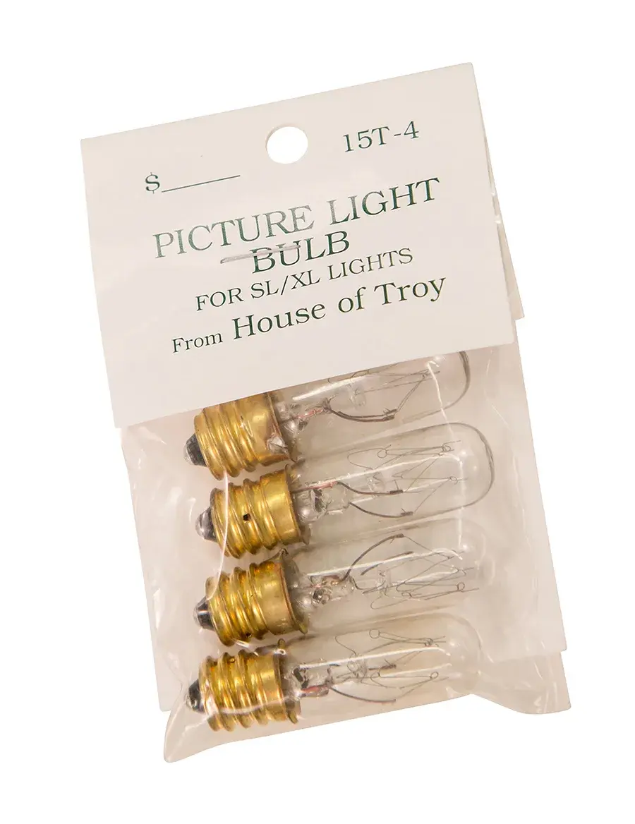 15W T4 Incandescent Candelabra Bulbs (4-Pack)