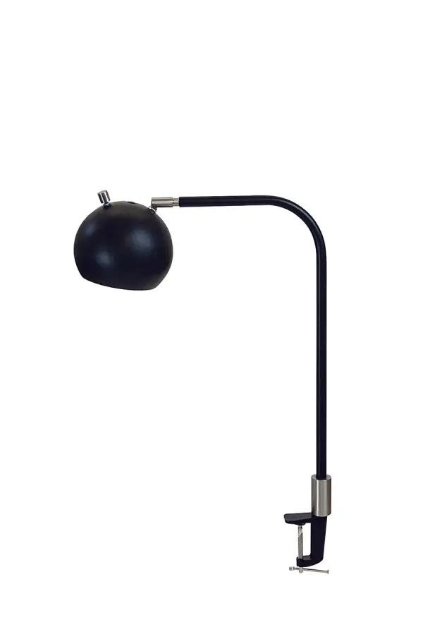 The Aria Task lamp combines modern design with practical functionality. Its adjustable clamp mount and full-range dimmer make it perfect for reading, working, or accent lighting in any space.