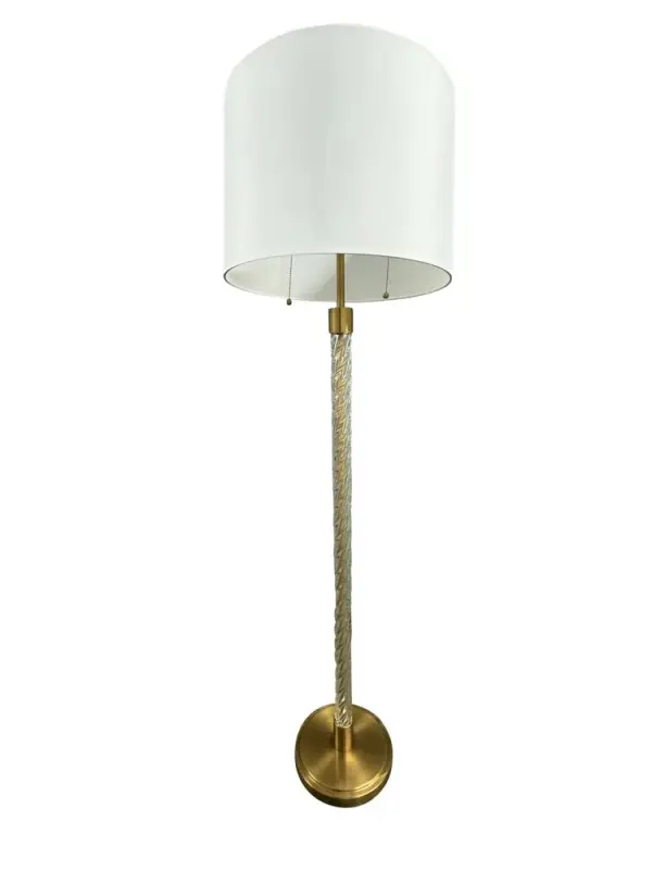 Chloe 60" Brushed Brass Twin Pull Floor Lamp