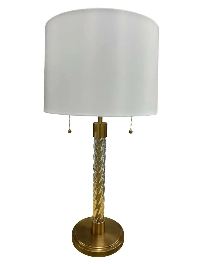Chloe Glass Column Table Lamp