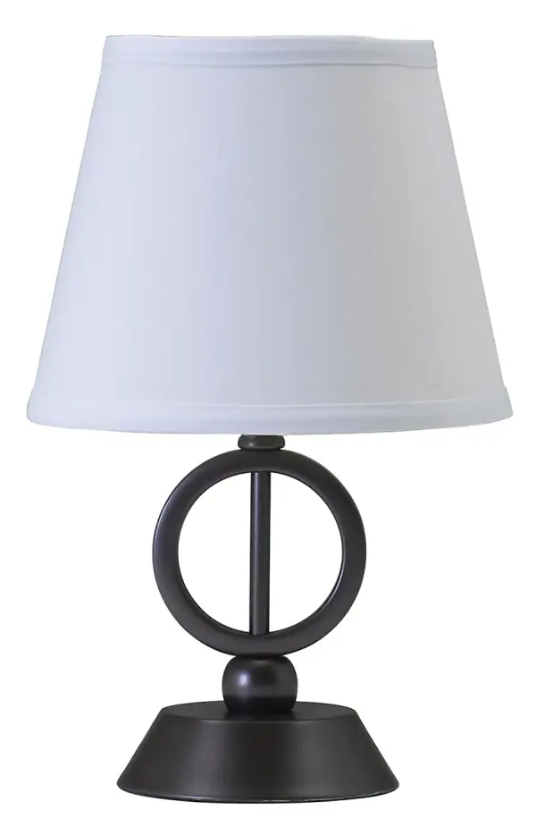 The Coach Mini Lamp delivers traditional elegance in a space-saving 14-inch design. Its oil rubbed bronze finish and linen shade create warm ambient lighting perfect for bedside tables, desks, or accent surfaces.