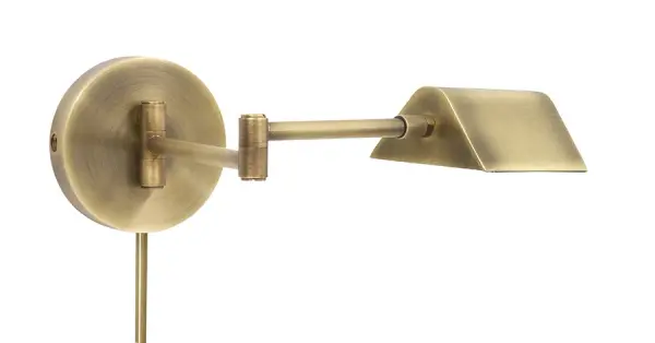The Delta LED Task Wall Swing combines functional task lighting with elegant brass styling. Its 21.25-inch swing arm reach and integrated touch dimmer make it ideal for reading and focused work in any space.