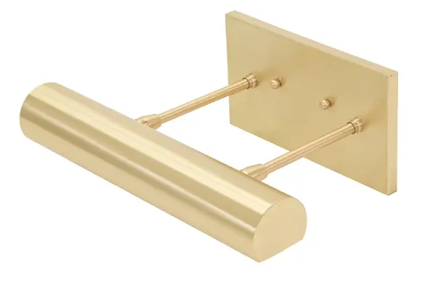 This 12-inch picture light combines classic styling with modern LED efficiency. The satin brass finish adds warmth while the integrated 2700K LED provides optimal color rendering (90 CRI) for artwork without heat damage or UV exposure.