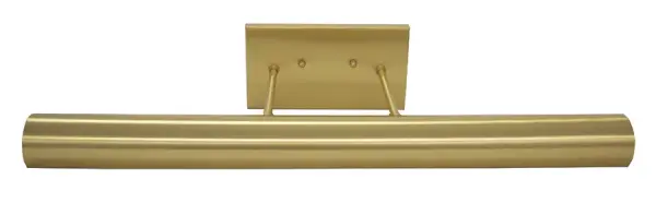 This 24-inch picture light combines classic styling with modern LED technology, delivering 720 lumens of warm 2700K light with exceptional 90 CRI color rendering. The satin brass finish adds sophisticated warmth to artwork displays.