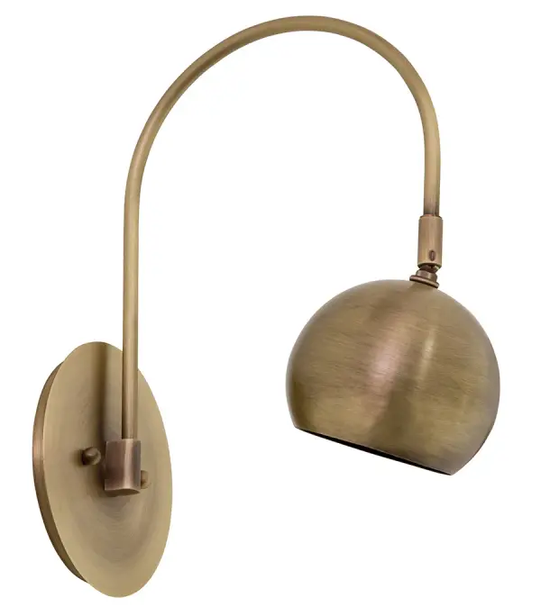 The Direct Wire Halo LED Picture Light combines traditional styling with modern LED efficiency. Its antique brass finish and compact design make it ideal for illuminating artwork, mirrors, or architectural details.