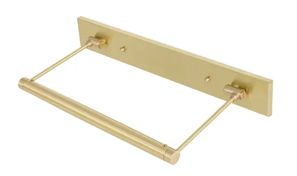 The Mendon 15" picture light combines classic styling with modern LED technology. Its satin brass finish and compact 15" width make it ideal for illuminating artwork, mirrors, or architectural details with warm, museum-quality light.