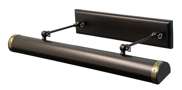 The Steamer 30" picture light combines traditional styling with practical direct-wire installation. Its substantial size and warm bronze finish make it ideal for illuminating large artwork or mirrors in formal spaces.