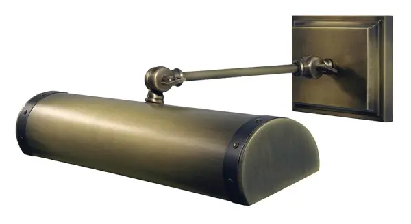 The Steamer LED Picture Light combines traditional styling with modern LED technology to beautifully illuminate artwork and wall décor. Its antique brass finish with mahogany bronze accents adds warmth and elegance.