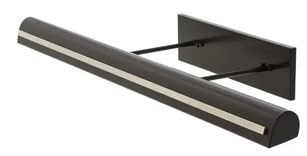 This direct-wire LED picture light combines timeless traditional design with modern LED efficiency. The 36-inch width accommodates large artwork, while the black finish with polished nickel accents adds sophisticated contrast.