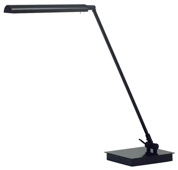 The Generation LED Desk Lamp combines contemporary design with practical adjustability. Features energy-efficient LED technology with 320 lumens output and adjustable height from 11-22 inches, making it ideal for both desk work and piano lighting.