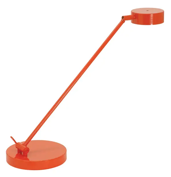 The Generation LED Desk Lamp combines modern design with practical functionality. Its adjustable height (11-16.5 inches) and touch dimmer switch provide customizable task lighting, while the energy-efficient LED delivers 500 lumens of warm light.