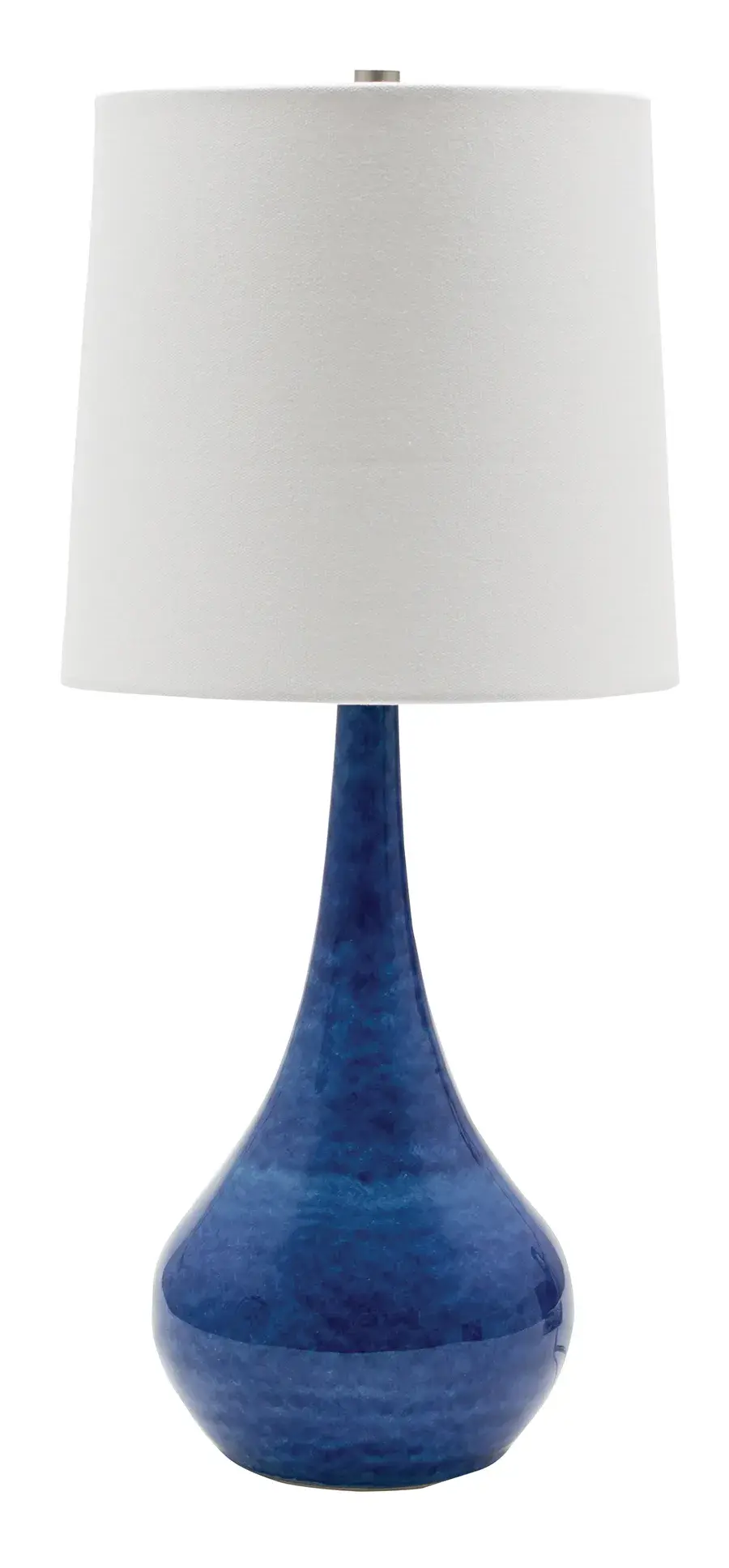 Scatchard Stoneware Table Lamp in Blue Gloss