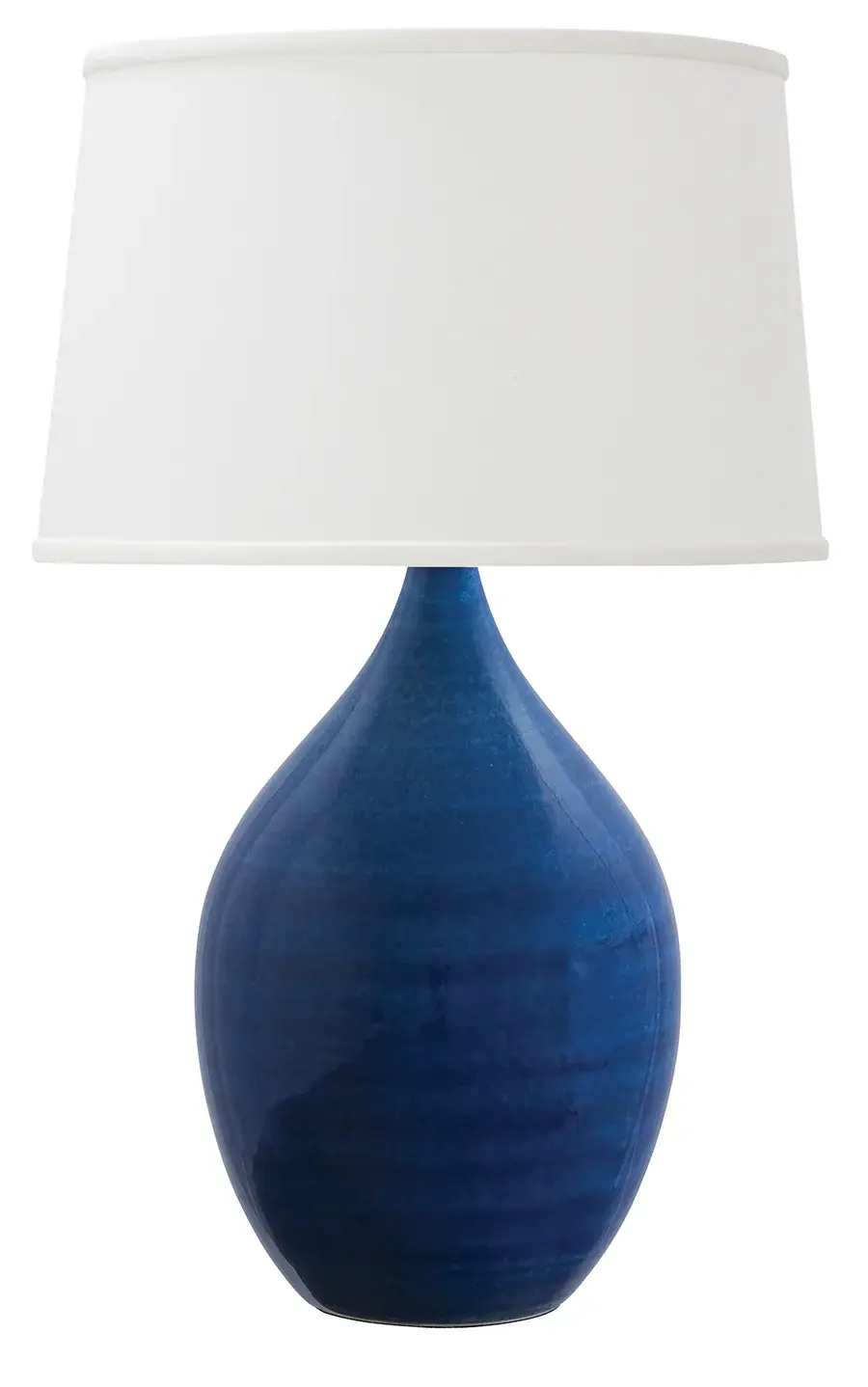 Scatchard Stoneware Table Lamp in Blue Gloss