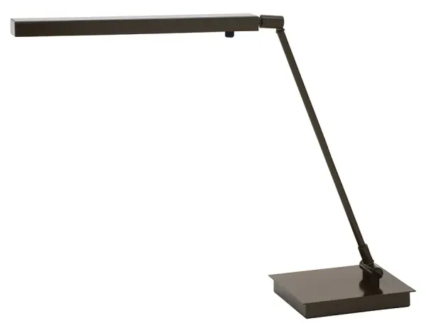 The Horizon LED Desk Lamp combines contemporary design with practical functionality. Its adjustable height (12-19 inches) and warm 2700K LED provide focused task lighting with excellent color rendering for reading and detailed work.