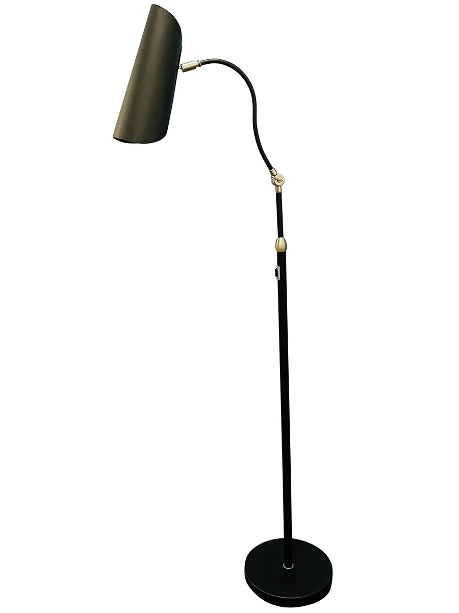 Logan Black & Satin Nickel Floor Lamp