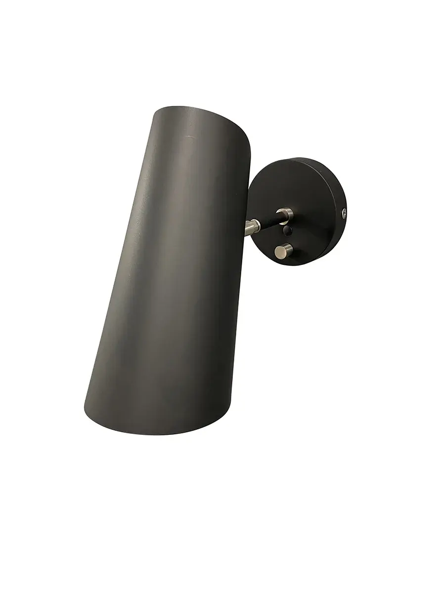 Logan Wall Sconce in Black/Satin Nickel