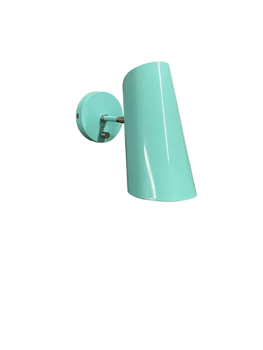 Logan Wall Sconce in Mint/Satin Nickel