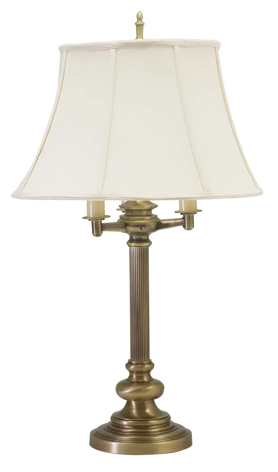 Newport Six-Way Floor Lamp in Antique Brass