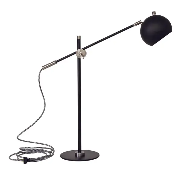 The Orwell combines industrial styling with modern LED efficiency in a highly adjustable counterbalance design. Its substantial 26.5" reach and full-range dimming make it ideal for task lighting in offices and reading areas.