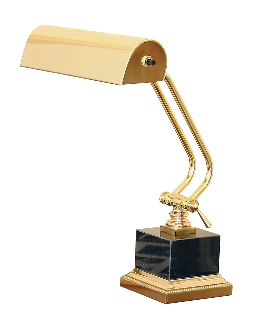 Piano and Desk Lamp with Black Marble Base