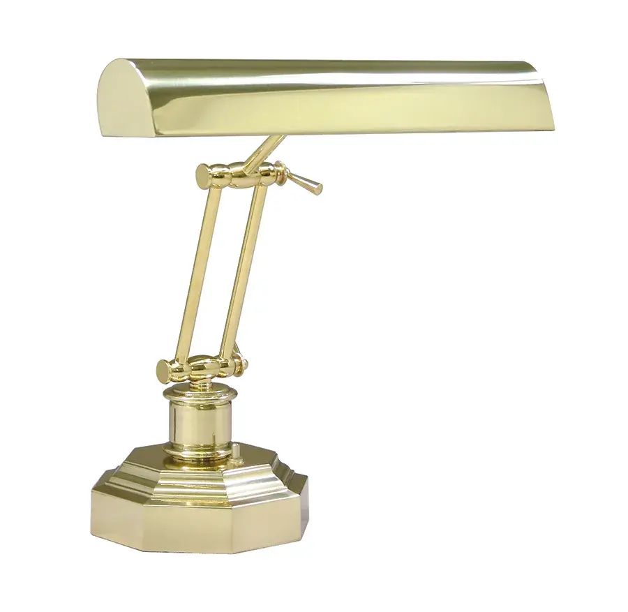 14" Piano and Desk Lamp in Polished Brass