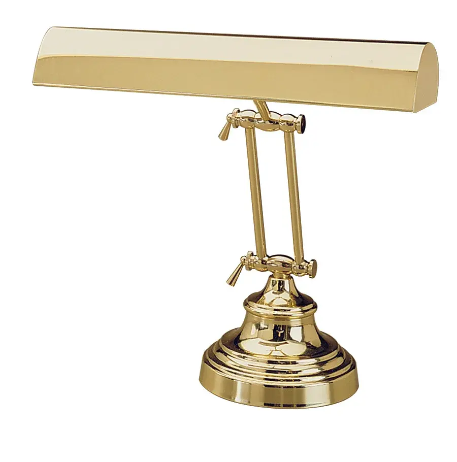 14" Piano and Desk Lamp in Polished Brass