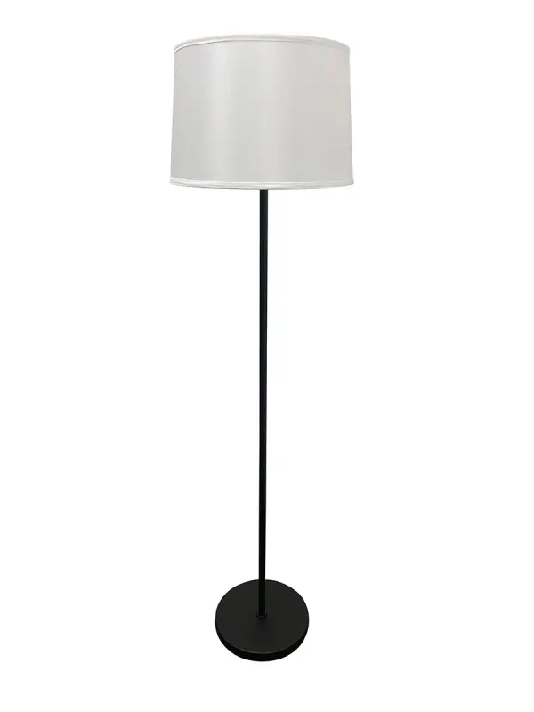 Sawyer Floor Lamp in Black and Satin Nickel