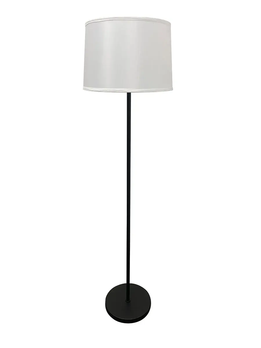 Sawyer Floor Lamp in Black and Satin Nickel