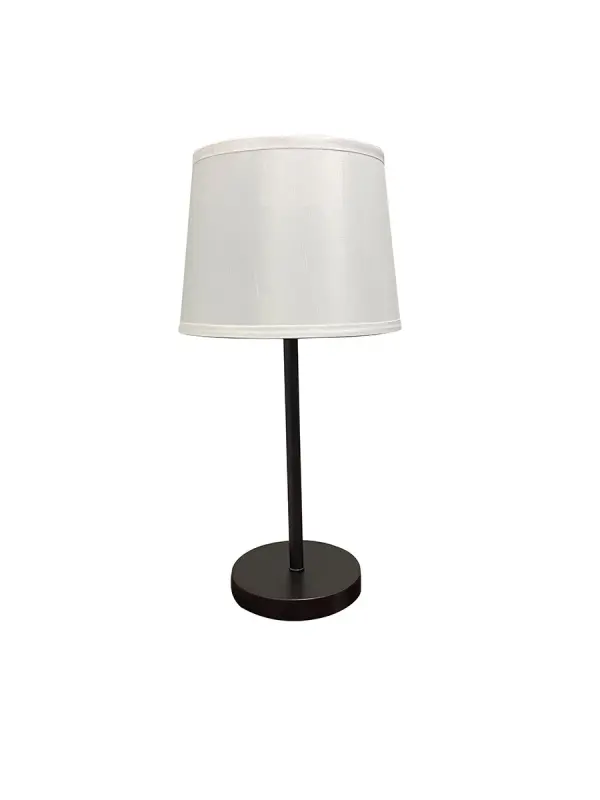 The Sawyer combines classic styling with modern functionality, featuring a two-tone bronze finish and integrated USB charging. Its 23-inch height and white linen shade provide excellent task lighting for bedrooms and offices.