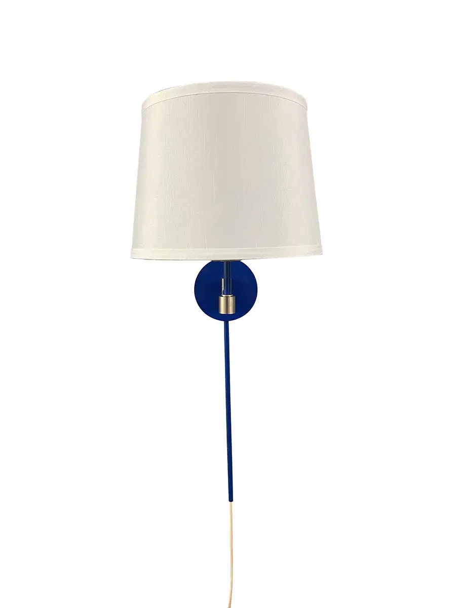 Sawyer Wall Swing Lamp in Cobalt/Satin Nickel