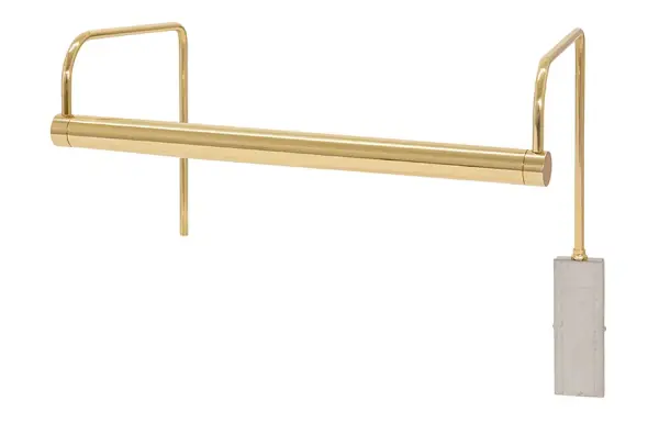 This slim-profile picture light combines classic polished brass styling with modern LED efficiency. The 15-inch width accommodates medium to large artwork, while the warm 2700K color temperature enhances colors naturally.
