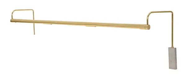 This substantial 43-inch picture light delivers professional-grade illumination with integrated LED technology. The polished brass finish adds warmth and elegance, while the slim profile keeps focus on your artwork.