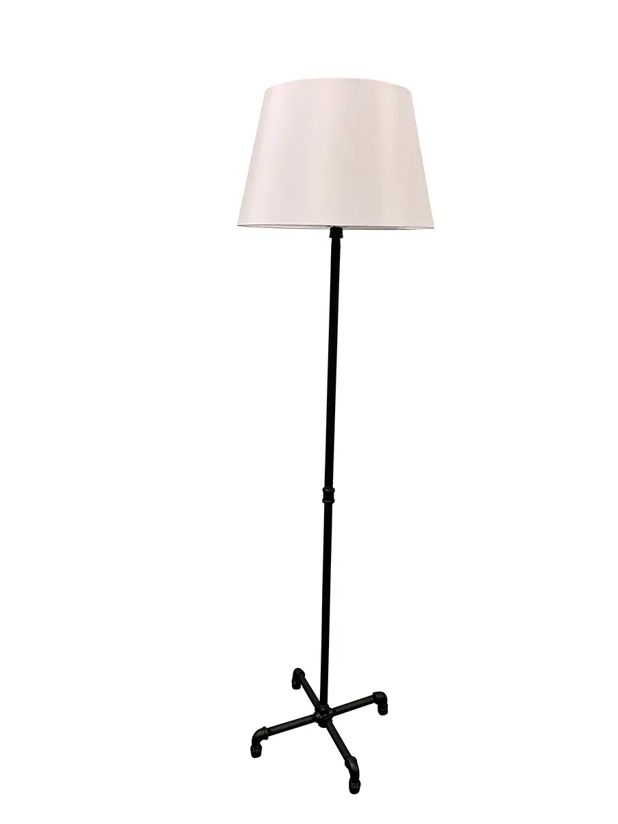 Studio Industrial Floor Lamp with Fabric Shade