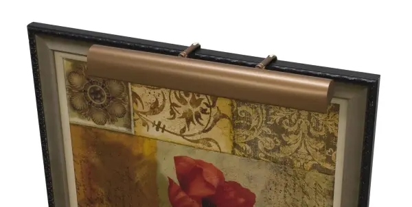 A traditional 24-inch picture light designed to highlight artwork and wall décor. The bronze finish provides timeless appeal while the three-light configuration ensures even illumination across medium-sized pieces.