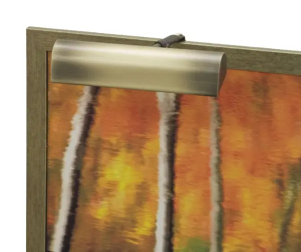 This traditional 8-inch picture light in antique brass finish provides focused illumination for artwork and wall displays. The plug-in design offers easy installation without hardwiring, making it ideal for renters or quick updates.