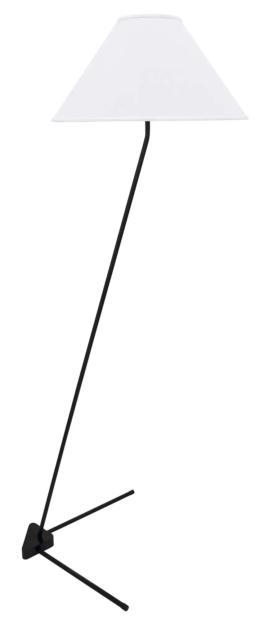 Victory Floor Lamp with White Linen Shade