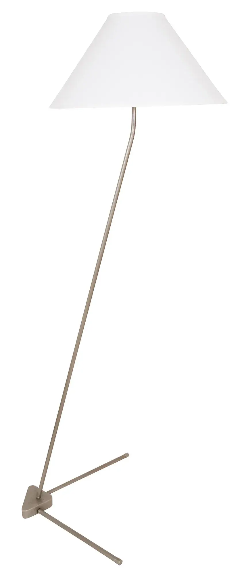 Victory Floor Lamp with White Linen Shade