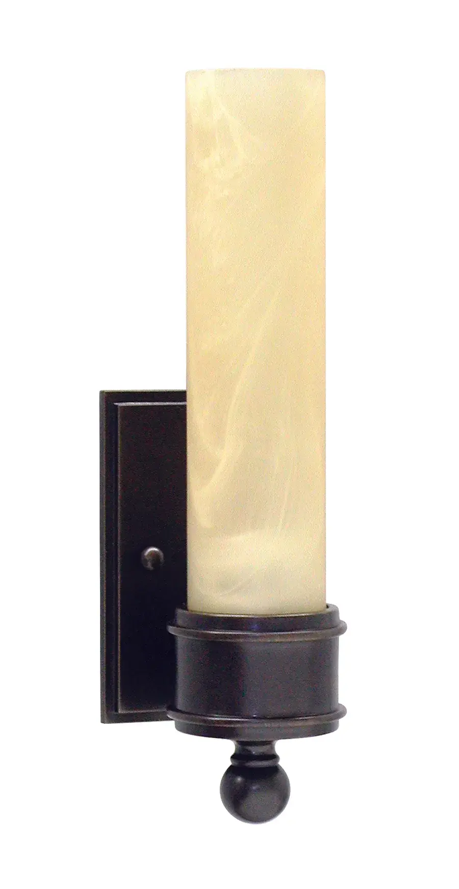 Amber Glass Wall Sconce in Oil Rubbed Bronze