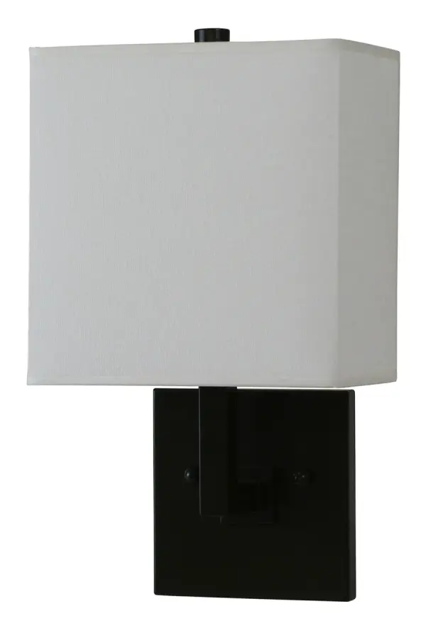 Architectural Bronze ADA Wall Sconce with Fine Linen Shade