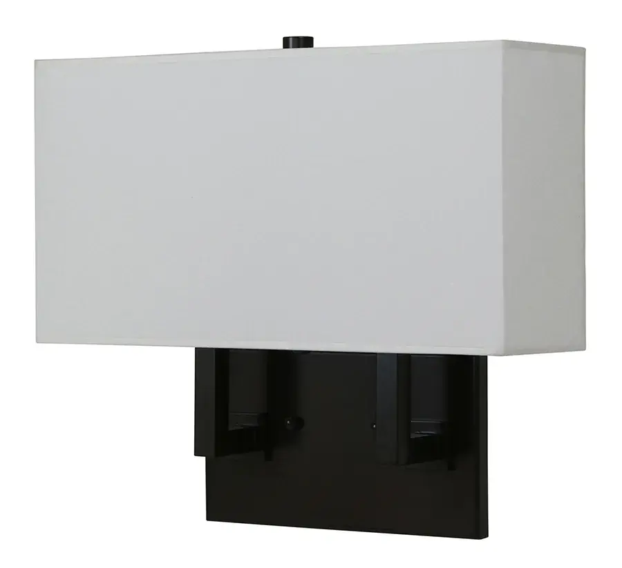 Architectural Bronze ADA Wall Sconce with Fine Linen Shade